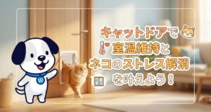 キャットドアで室温維持とネコのストレス解消を叶えよう！